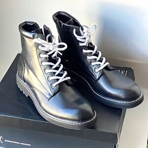 INC International Concepts Men's Black Ivan Lace-Up Boots | Mens 9